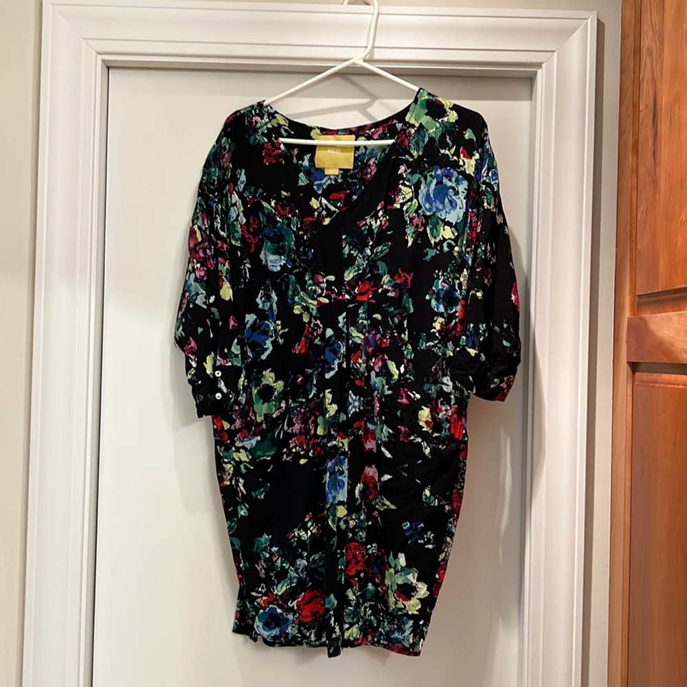Anthropologie Maeve Colorful Floral Dress—size S